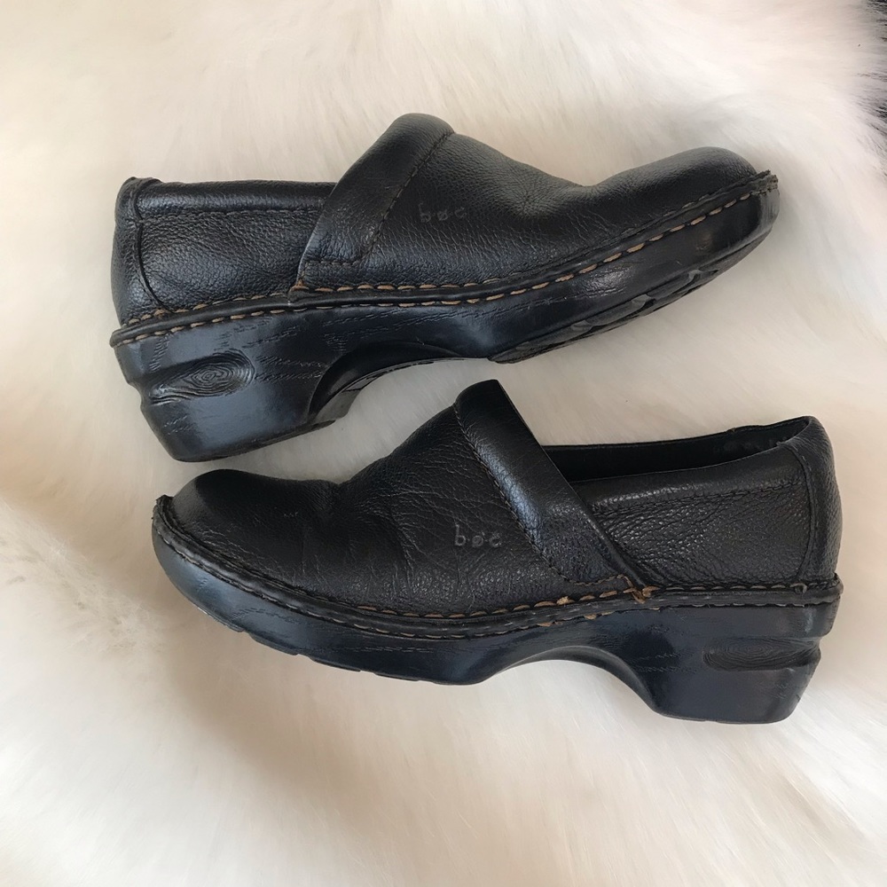 b•o•c ⚜️ Black Leather Mule Clog